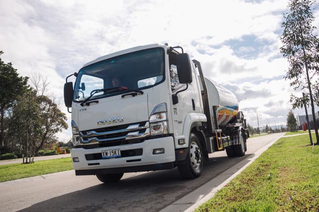 A Padthaway Resources refuelling truck on the road between sites.