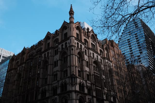A heritage Gothic style office building in Melbourne's CBD, captured for the Vantage Asset Management brand.