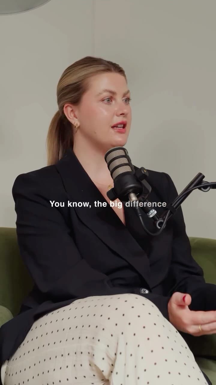 Karleigh Pearson interviewing a guest on the Is This Marketing? podcast.