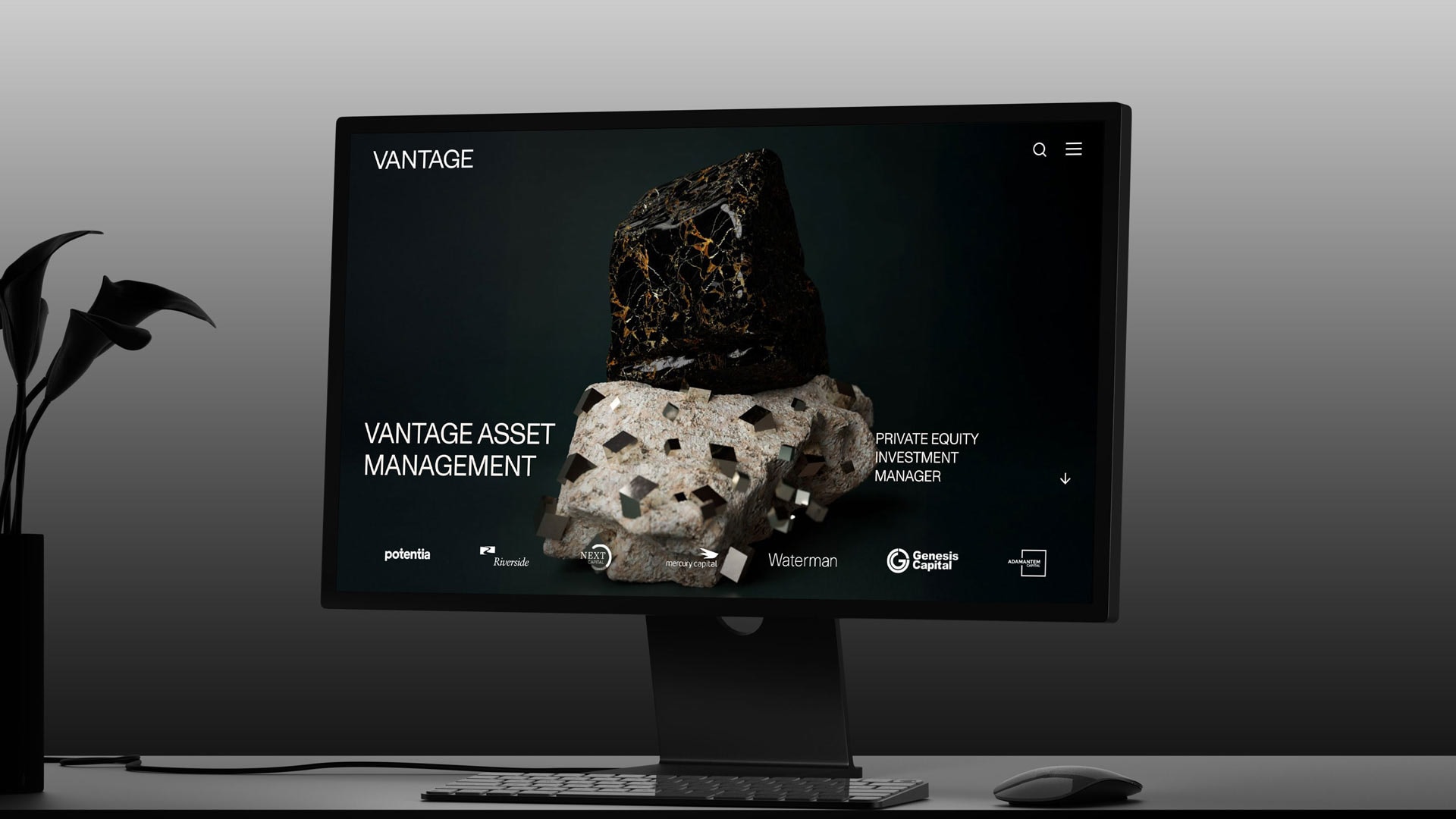 Vantage Asset Management website built by Lucky Boy Agency, shown on desktop.